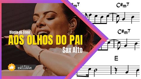 Aos Olhos Do Pai Sax Alto Partitura Diante Do Trono Gospel Youtube