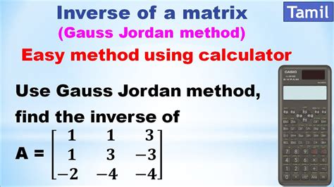 Snm Ma3251 Unit 3 Inverse Of A Matrix Gauss Jordan Method Easy