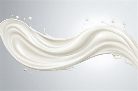 Premium Photo Milk Yogurt Or Cream White Wave Splashes Or Flow