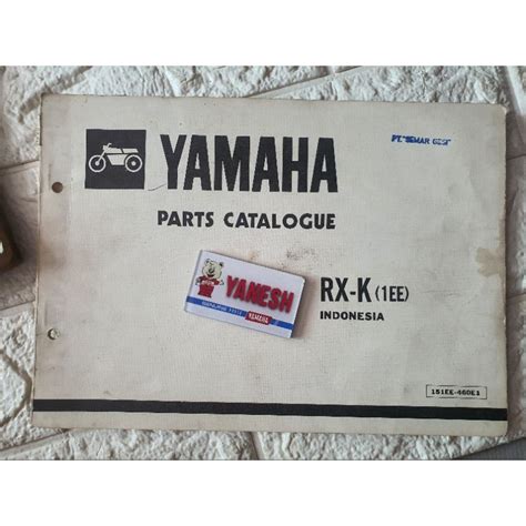 Jual Buku Katalog Catalogue Yamaha Rx King Cobra Tahun 1985 1986 Kode