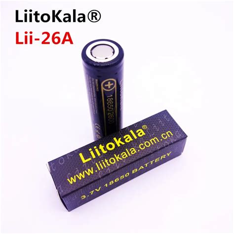 6pcs HK LiitoKala Lii 26A 3 7V 18650 2600mAh For ICR18650 26JM Li Ion