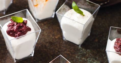 Goats cheese panna cotta Canapé Recipes House Garden