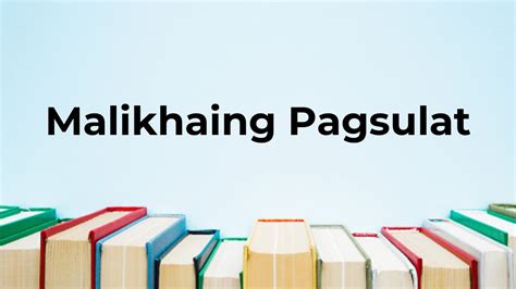 Malikhaing Pagsulat Creative Writing Youtube