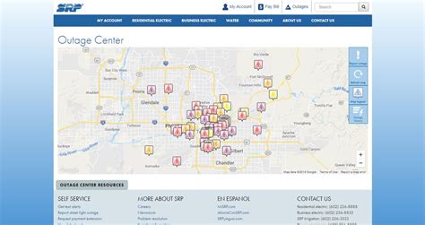 Srp Power Outage Map Tempe - Map of world