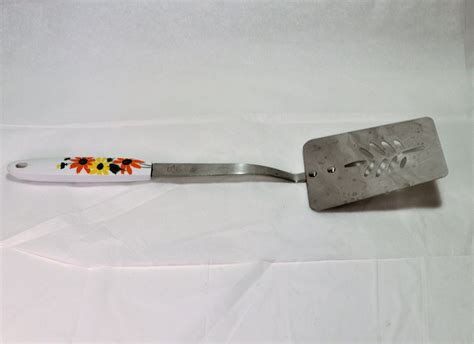 Ekco Chrome Spatula Spatula Vintage Ekco Orange And Yellow Etsy