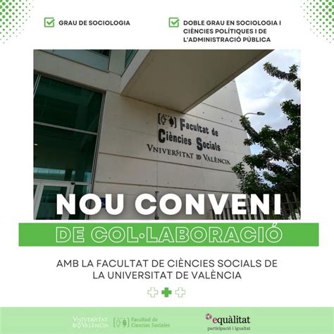 Nou Conveni Amb La Facultat De Ci Ncies Socials De La Universitat De