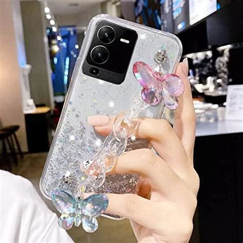 KC Back Cover For Vivo V25 Pro 5G Trendy Non Moving Dry Fixed Glitter