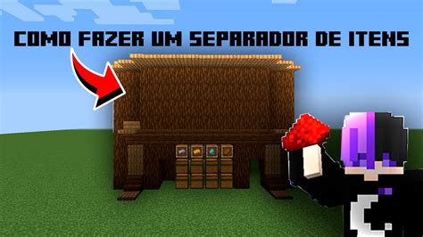 Como Fazer Separador De Itens No Minecraft Simples E Facil YouTube