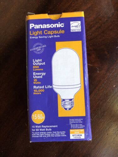 Panasonic Light Capsule Eft E W Lumens Warm Light Ebay