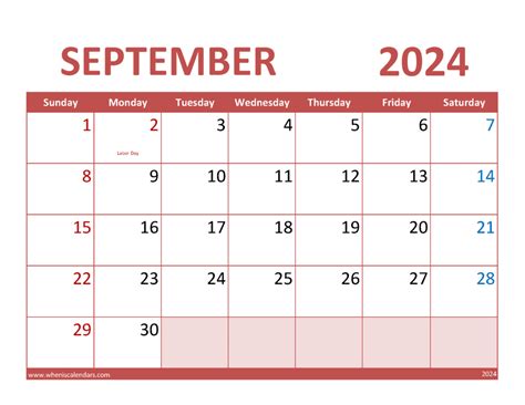 Free Printable Calendar For September 2024 Monthly Calendar