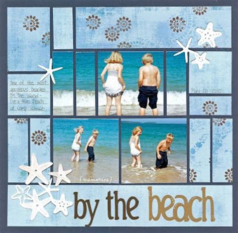 Beach Scrapbook Layouts Vacation Scrapbook Summer Scrapbook Scrapbook Sketches Scrapbooking