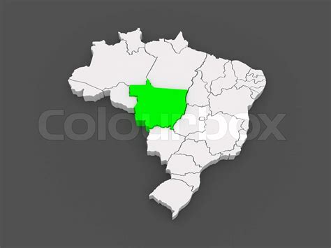 Map of Mato Grosso. Brazil. | Stock image | Colourbox