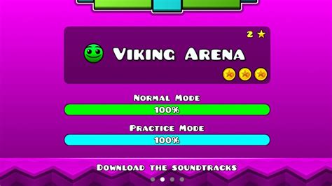 Geometry Dash Meltdown Viking Arena 100 Completado All Coins YouTube