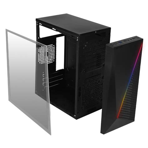 Gabinete Acteck Kioto Gc Rgb Panel Acr Lico Micro Atx W