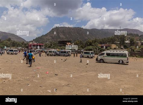 Woldia Ethiopia March 28 2019 View Of A Bus Station In Woldia