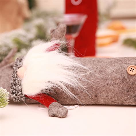 Christmas Decoration Santa Wine Bottle Cover Bag Xmas Dinner Party