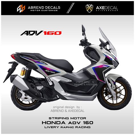 Jual Striping Adv Rainbow Grafis Stiker Motor Honda Adv Baru