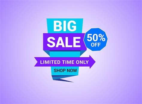 Premium Vector Big Sale Banner Template Limited Time Only Up To