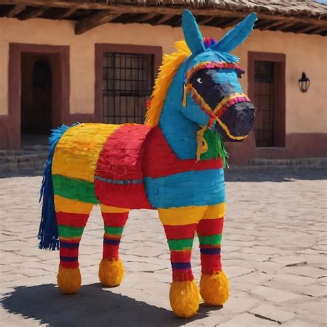 La piñata tradicional mexicana en forma de burro Foto Premium