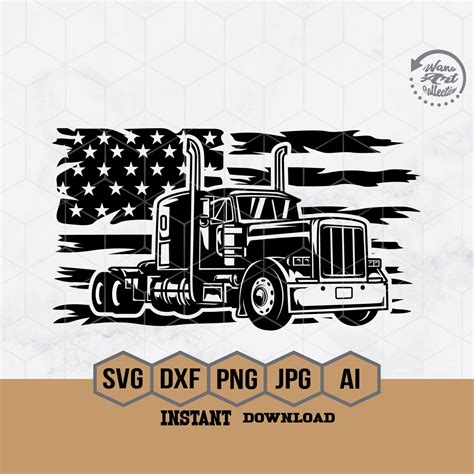 Us Semi Truck Svg Trucker Dad Clipart Skilled Driver Shirt Png Truck