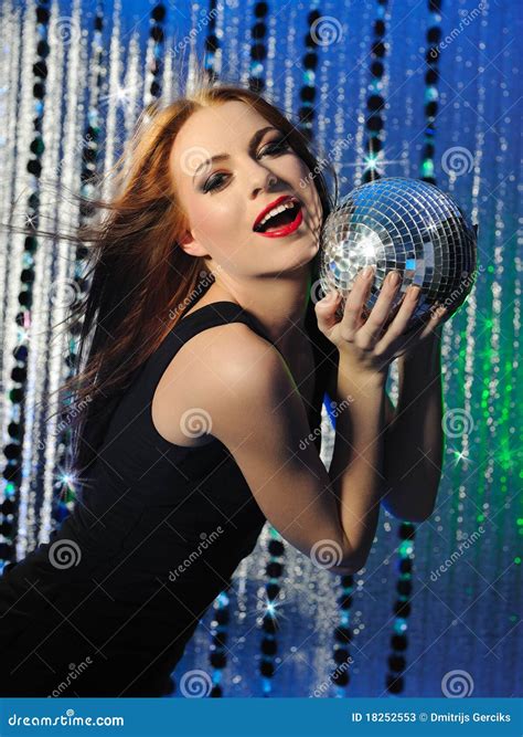 Attractive Woman Clubbing Dancing in Disco Stock Image - Image of light