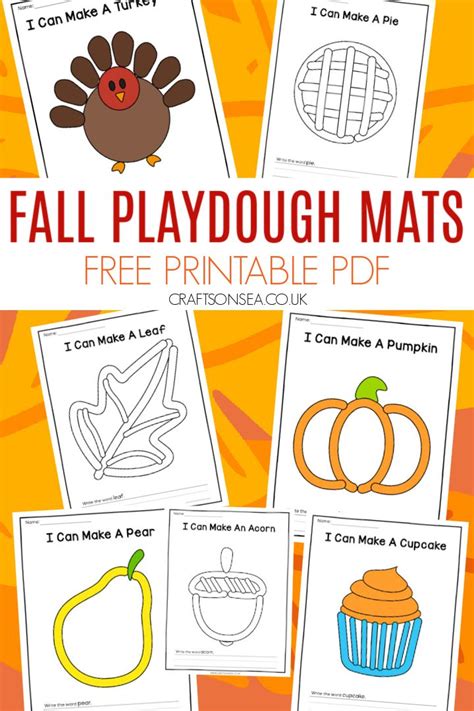 Fall Playdough Mats 12 Free Printable Designs Crafts On Sea