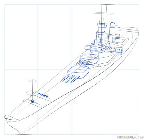 How to draw a battleship | Step by step Drawing tutorials