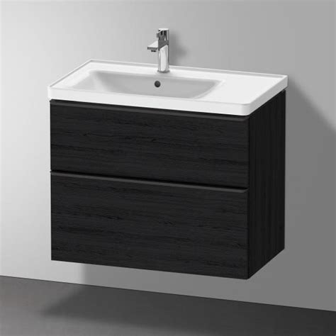 Duravit D Neo Vanity Unit 2 Pull Out Compartments Black Oak