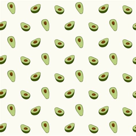 Premium Vector Vector Avocado Seamless Pattern