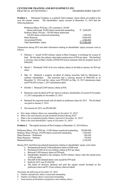 Pdfcoffee Equity Aud Prob Practical Accounting Shareholders