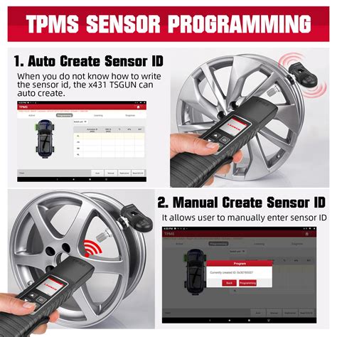 Launch X Tsgun Tpms Car Tire Pressure Detector Handheld Inspection