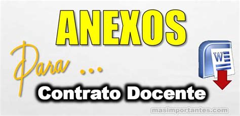 Descargar Anexos Para Contrato Docente 2024 Minedu