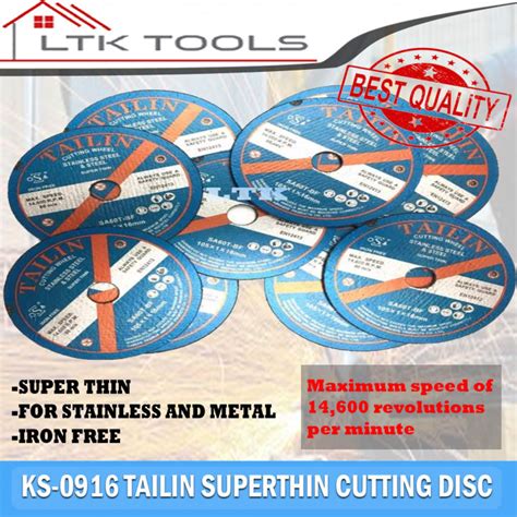 Ltk Tailin Super Thin Cutting Disc For Stainless Steel Metal Pcs