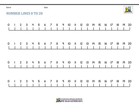 Number Line Print Class Playground Number Line 1 20 Free Printable Paper Shaniya Mcmahon