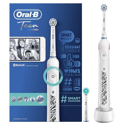 Oral B Teen White Electric Rechargeable Toothbrush Powered By Braun Uk Health