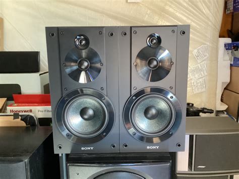 Sony Ss Cs Way Driver Bass Reflex Stereo Bookshelf Speakers Ebay