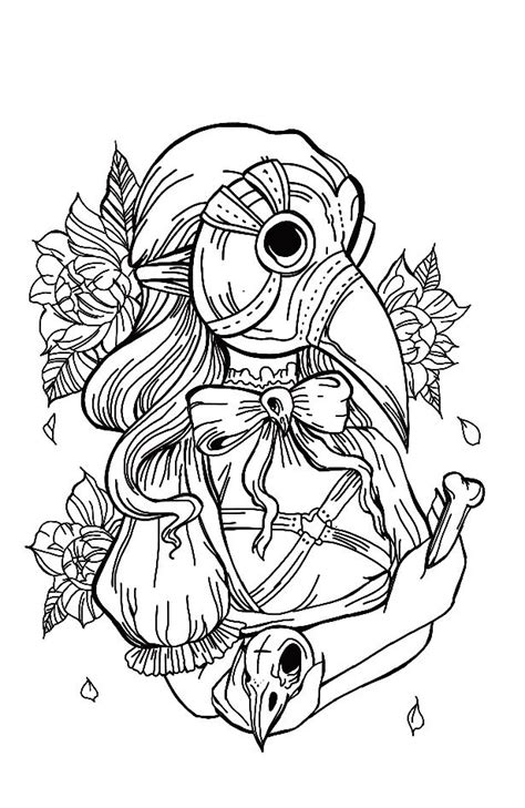 Plague Doctor Coloring Page Coloring Pages