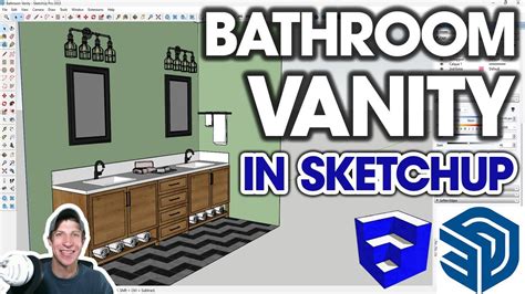 Modeling A Bathroom Vanity In Sketchup Easy Tutorial Youtube