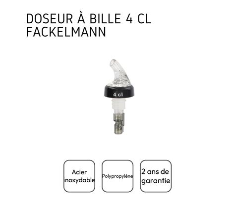 Bec Verseur Doseur À Alcool À Bille 4 Cl Coffret sommelier cocktail