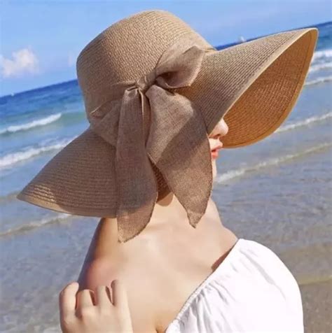 Sombrero De Sol Para Mujer Ala Ancha Flexible Para Playa En Venta En