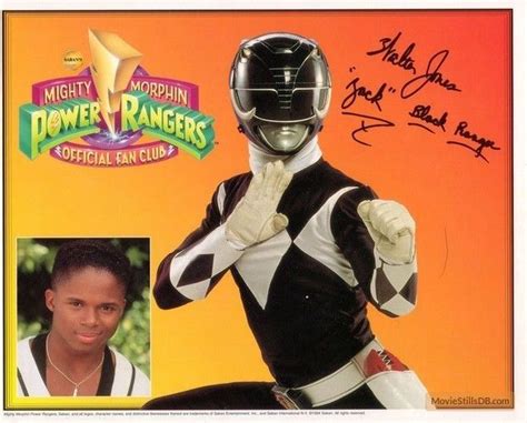 Autógrafo Walter Jones Ranger Preto Power Rangers Mighty Morphin