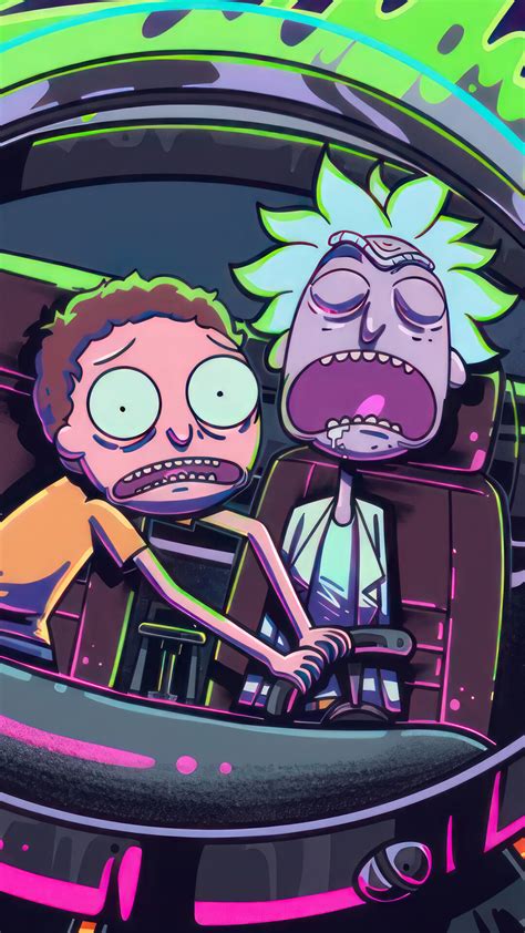 Rick and Morty Spaceship 4K #2120j Wallpaper PC Desktop