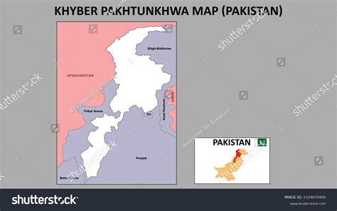 Khyber Pakhtunkhwa Map Political Map Of Khyber Royalty Free Stock