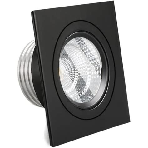 Carr Noir Led Angle De R Glage Du Downlight Encastr Cri Rendu De