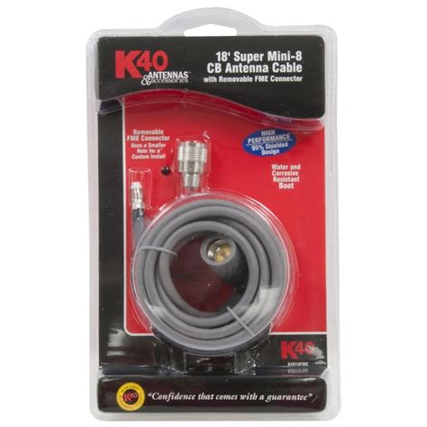 K40 Antennas And Accessories K40 Antennas 18ft Mini 8 Cb Antenna Cable Cb