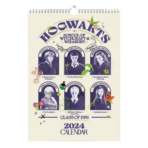 Calendario Pared A Hogwarts Harry Potter