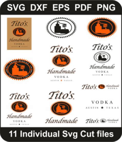 Titos Vodka Svg Bundle Titos Award Winning Handmade Vodka Png Pack