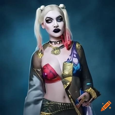 Harley Quinn Cosplay In Eastern Asian Mythical Fantasy Robes On Craiyon