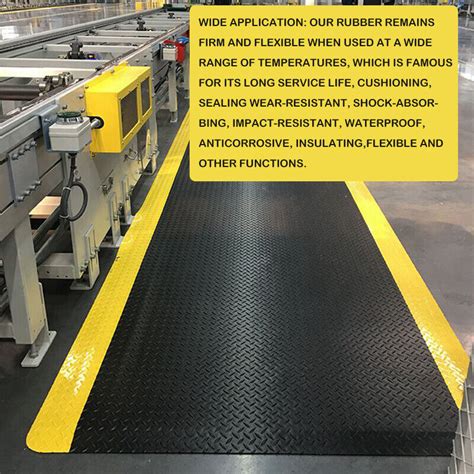 Checker Plate Rubber Garage Flooring Matting 1m Wide X 3mm Thick A