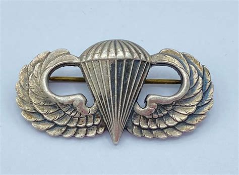 ww united states airborne parachutist silver tested jump wings